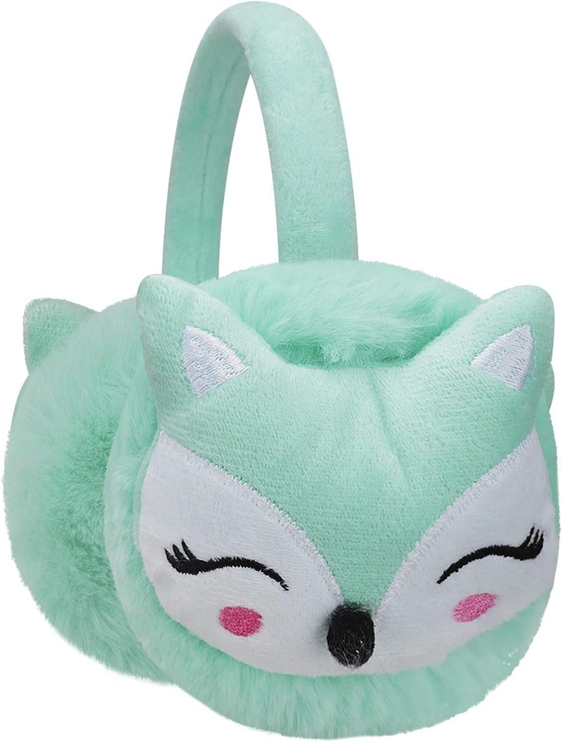 Holiberty Kids Winter Earmuffs Cute Deer Horn Fox Ear Warmers Baby Girls Furry Fur Ear Muffs Covers Headband Xmas Gift - Image 1